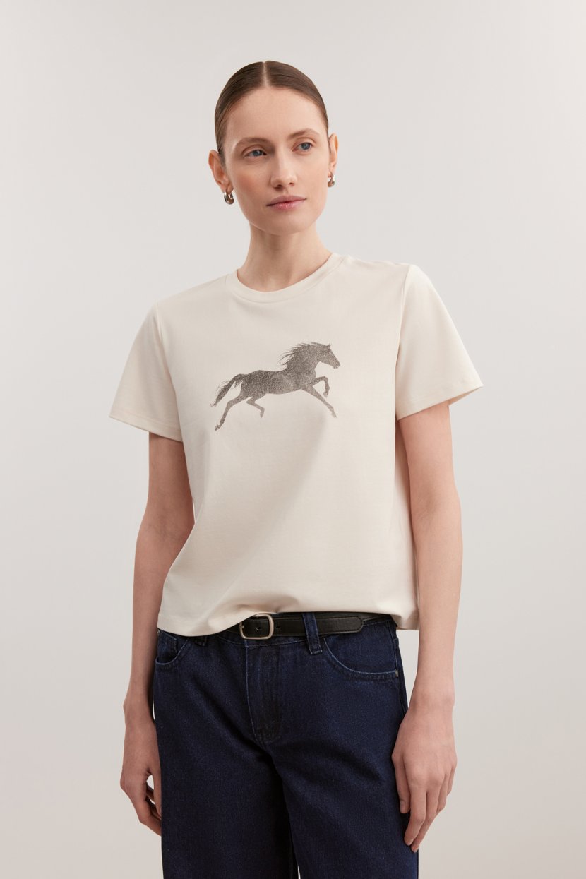 Футболка из джерси с винтажным принтом 3999₽