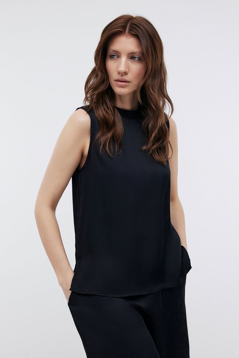 Топ прямого кроя из вискозы