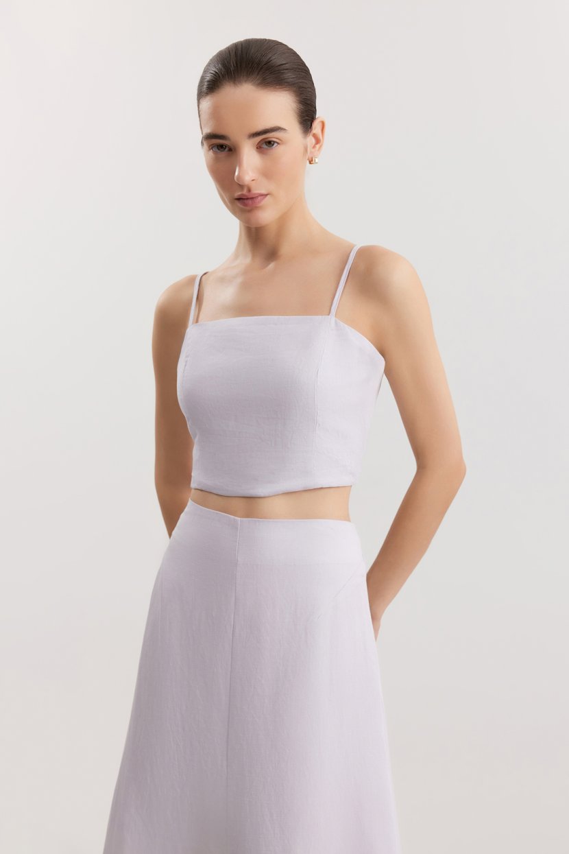 Топ из вискозы и льна