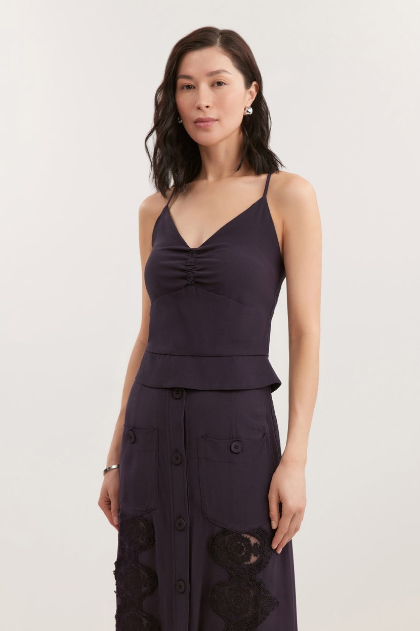 Топ из креповой вискозы в бельевом стиле