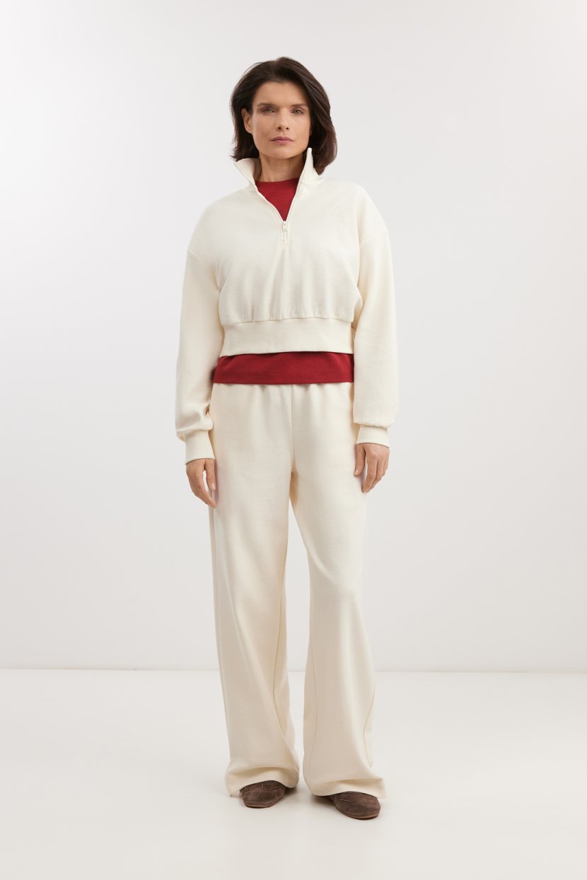 Костюм из фактурного смесового хлопка