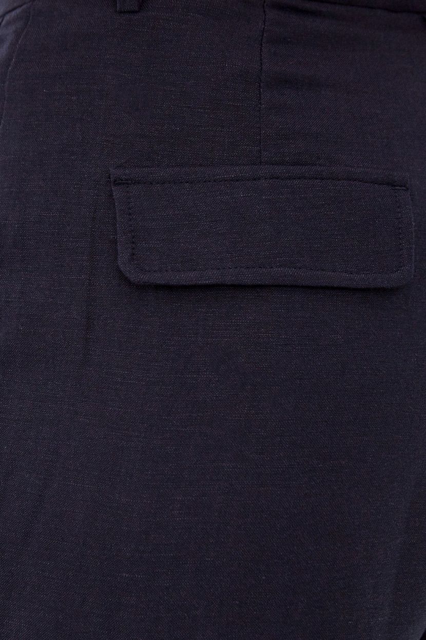 Льняные брюки-карго (арт. baon B290020), размер XL, цвет синий Льняные брюки-карго (арт. baon B290020) - фото 4