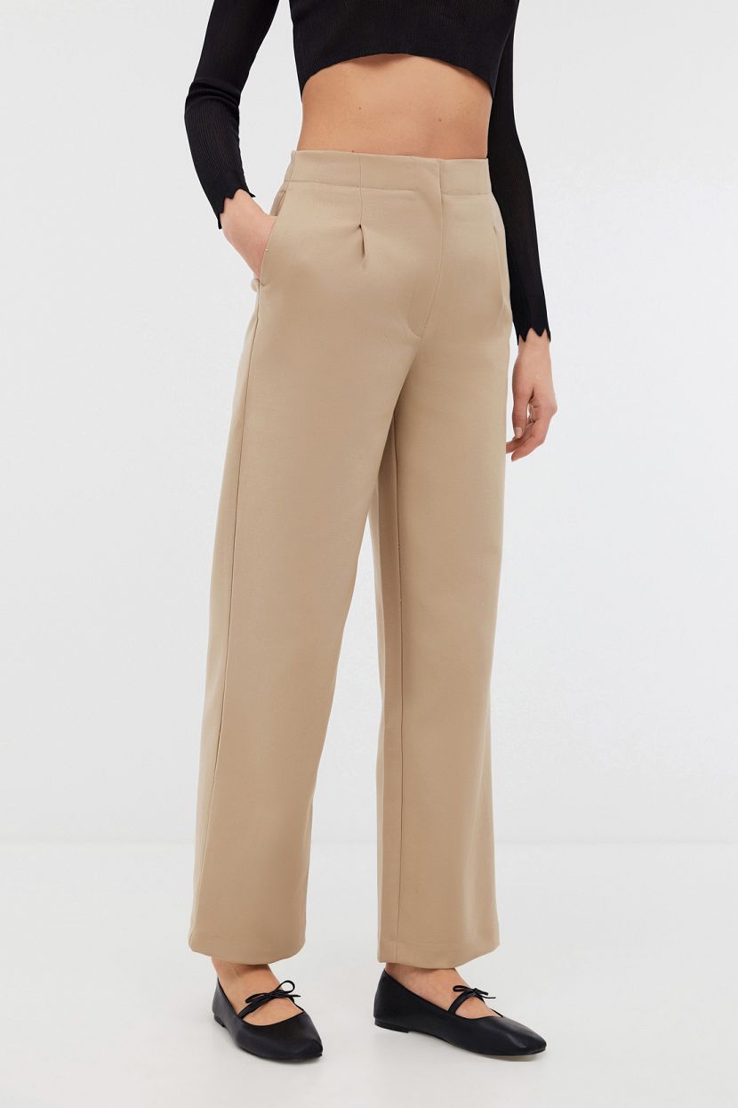 Широкие брюки прямого силуэта