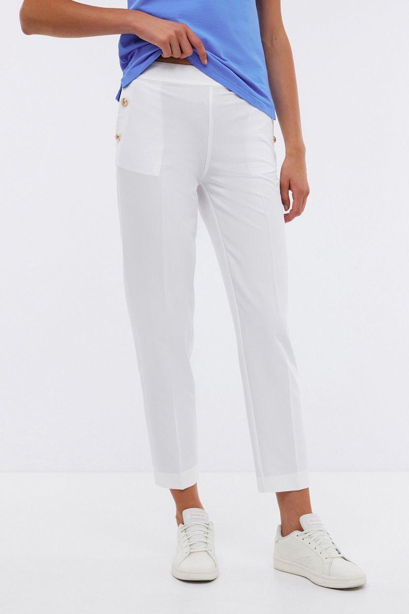 Укороченные зауженные брюки L белый 4999₽