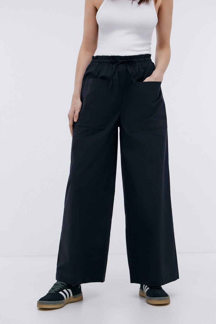 Брюки классические из хлопка XL черный 4479₽