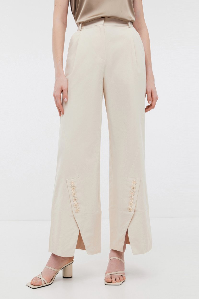 Брюки широкие классические из хлопка (арт. BAON B2924034)