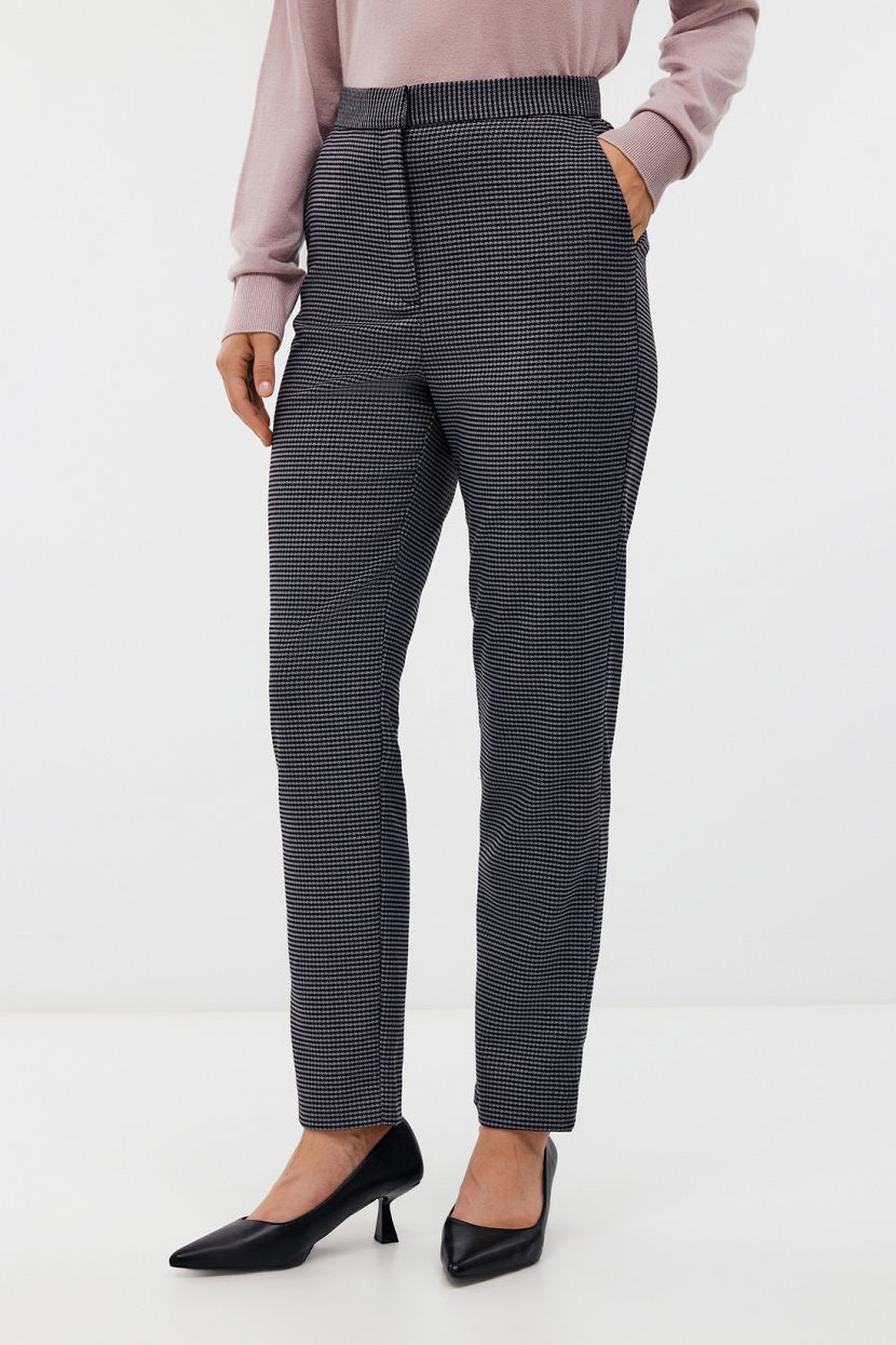 Прямые брюки из поливискозной ткани L серый 2698₽