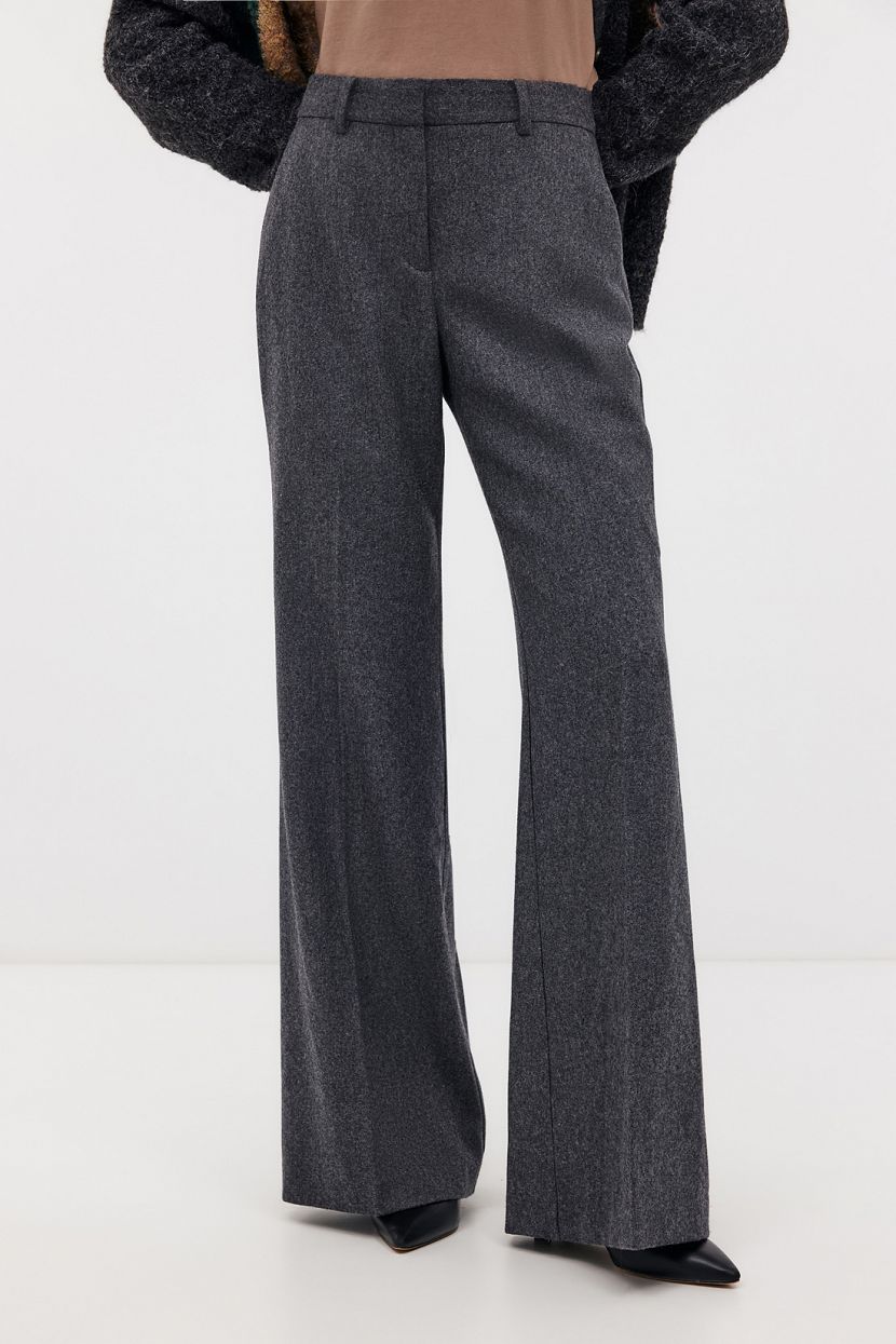 Брюки из ткани с шерстью XXL серый 6599₽