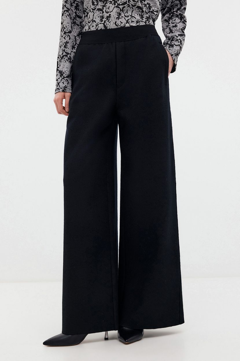 Брюки из шерсти и хлопка L черный 10799₽