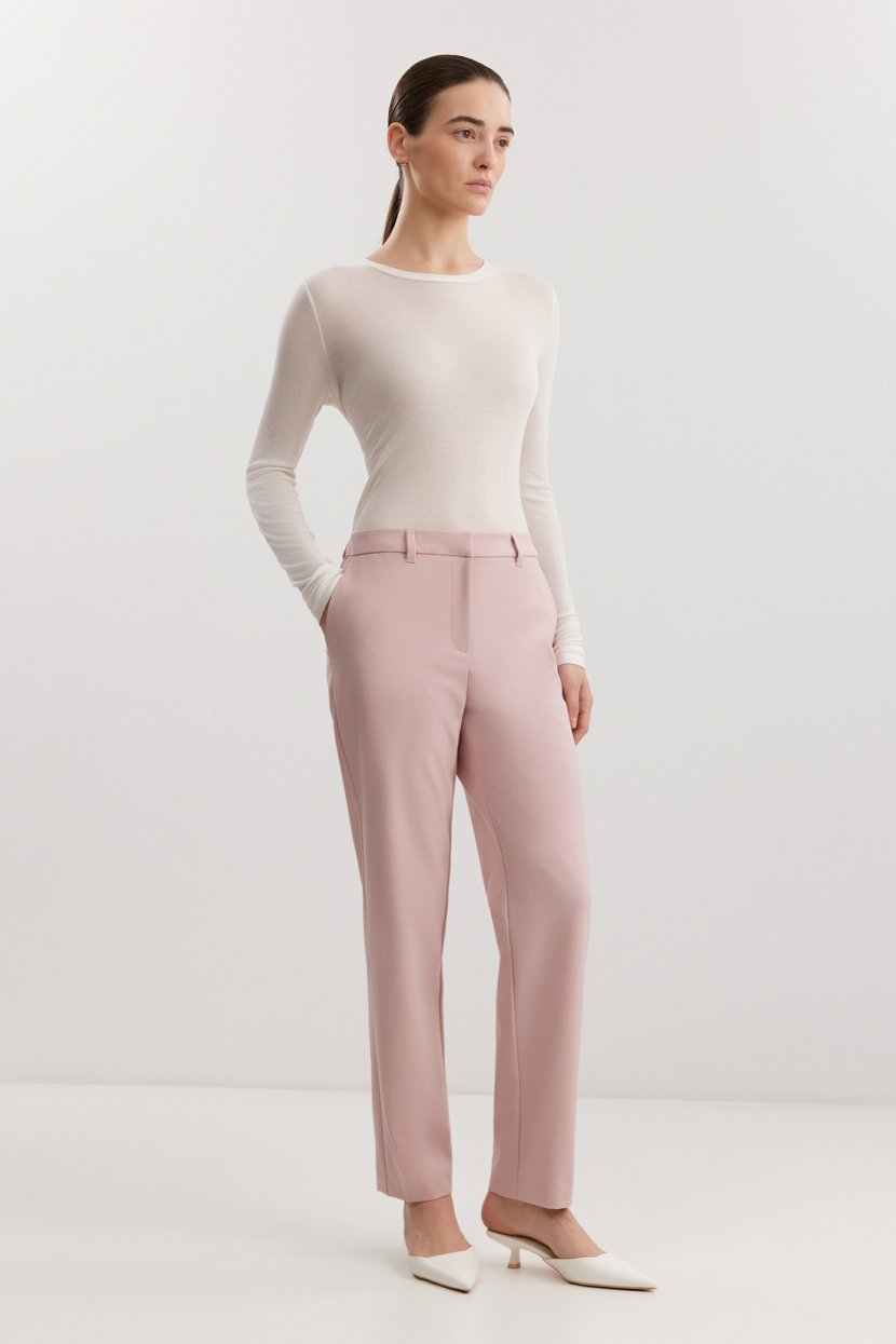 Брюки из костюмной поливискозной ткани L розовый 4899₽