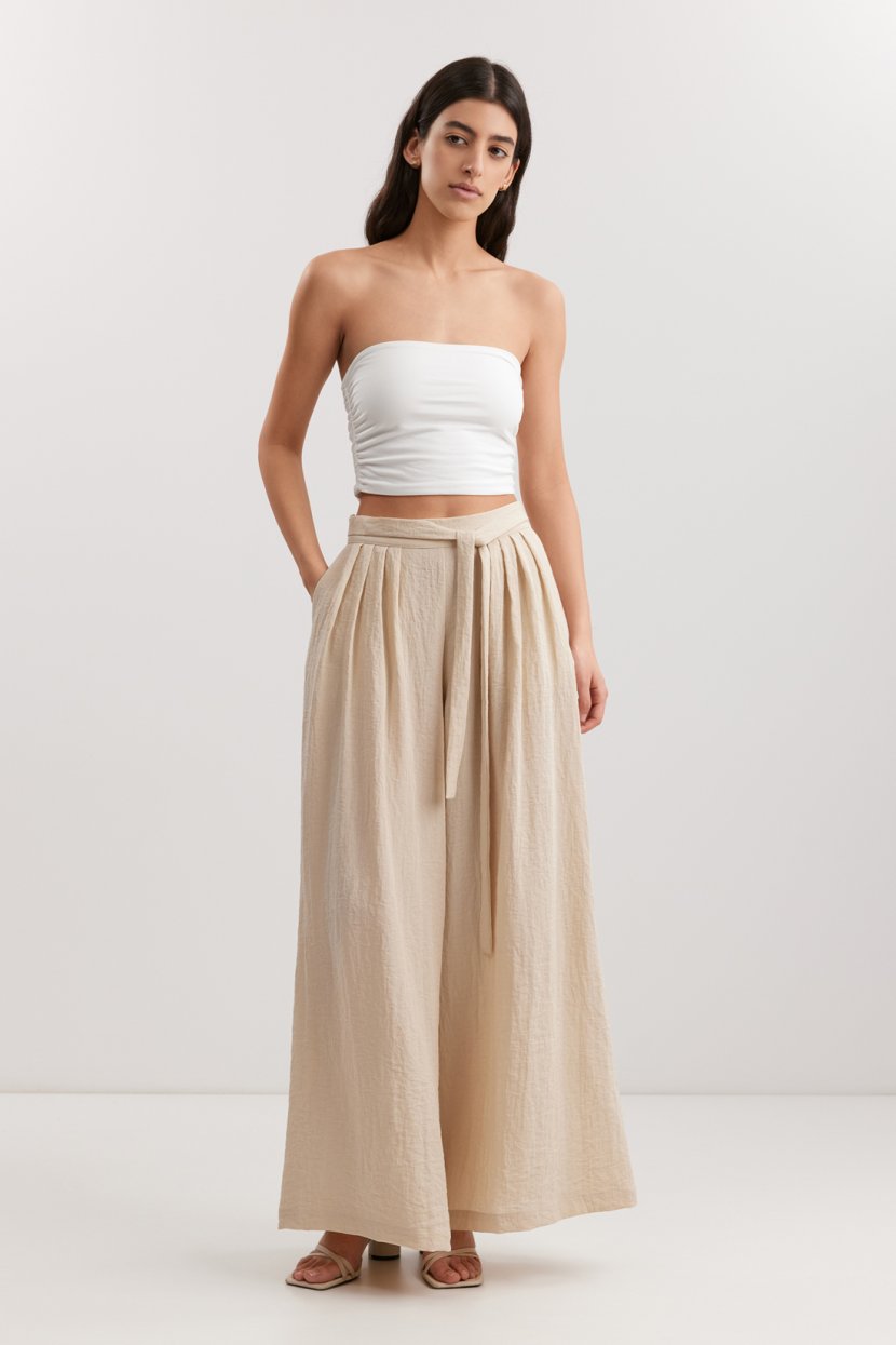 Брюки-палаццо из смесовой ткани 6999₽