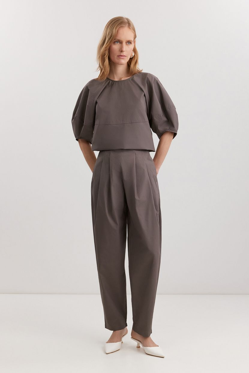 Брюки из 100 хлопка L коричневый 5299₽