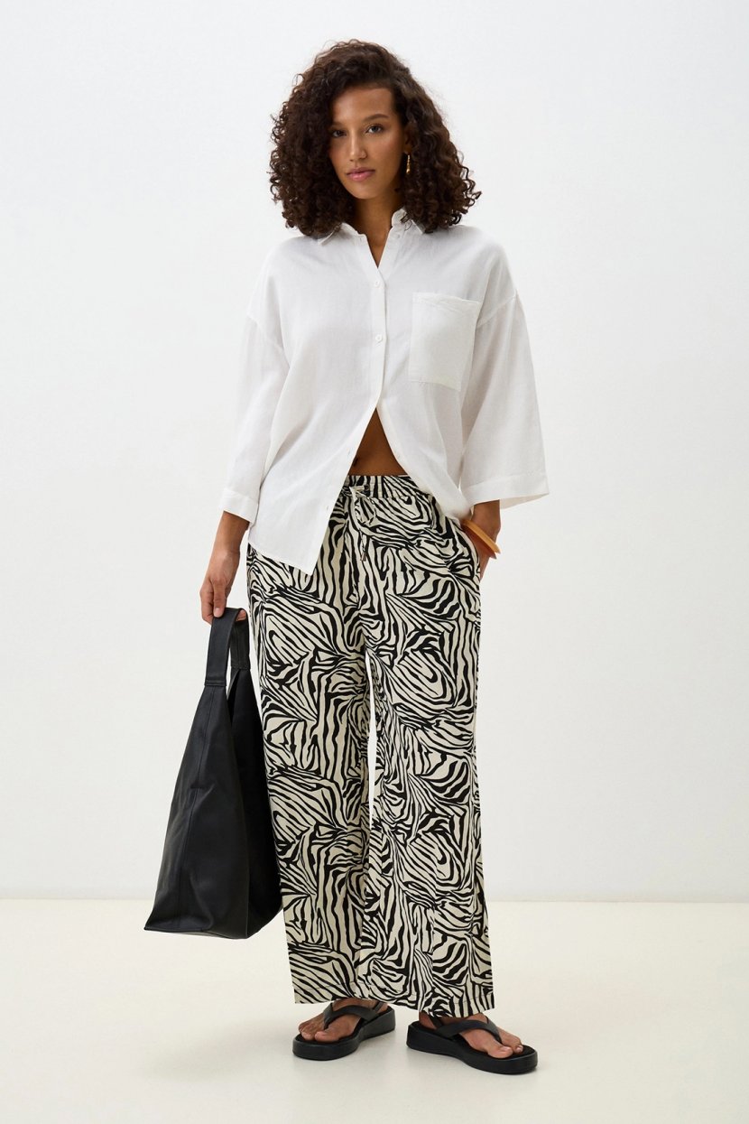 Брюки из вискозы L черный 2239₽