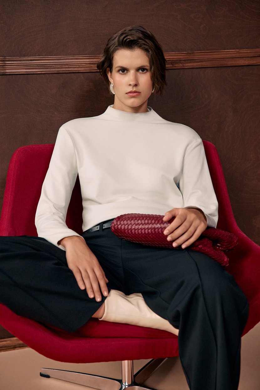 Брюки из смесовой шерсти и вискозы