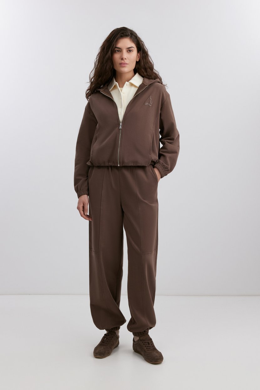 Брюки-джоггеры из хлопкового футера