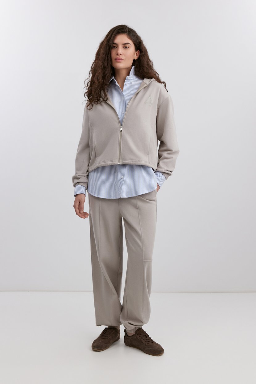 Брюки-джоггеры из хлопкового футера 6599₽