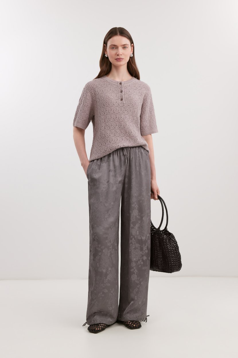 Брюки-шаровары из жаккардовой вискозы
