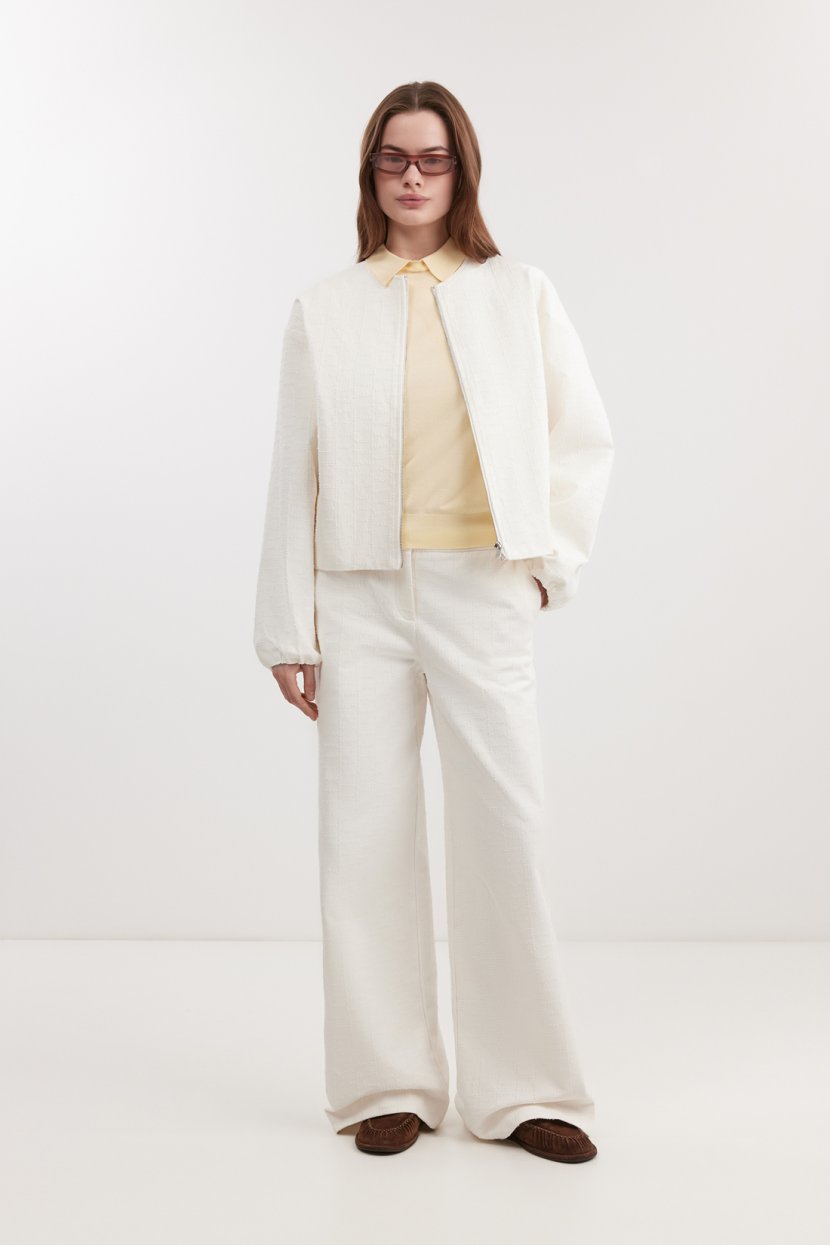 Брюки прямого кроя из хлопка 8799₽