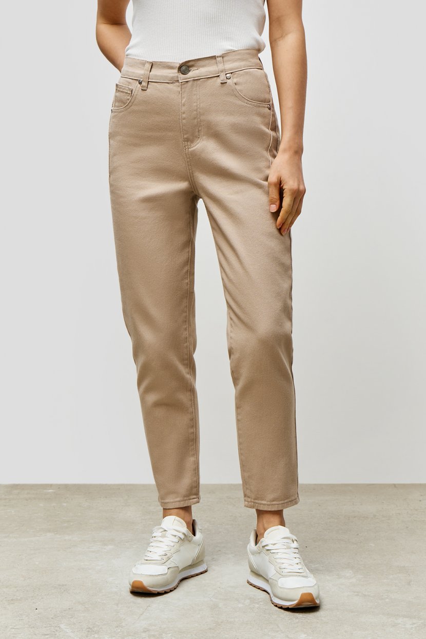 Укороченные джинсы carrot 27 бежевый 5299₽