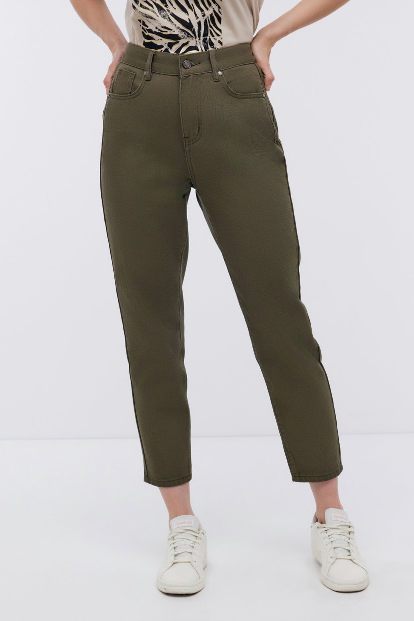 Укороченные джинсы carrot 28 зеленый 5299₽