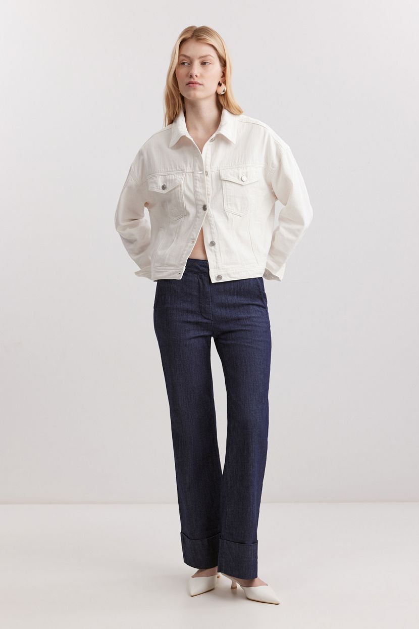 Джинсы чинос с вареным эффектом 25 синий 6599₽