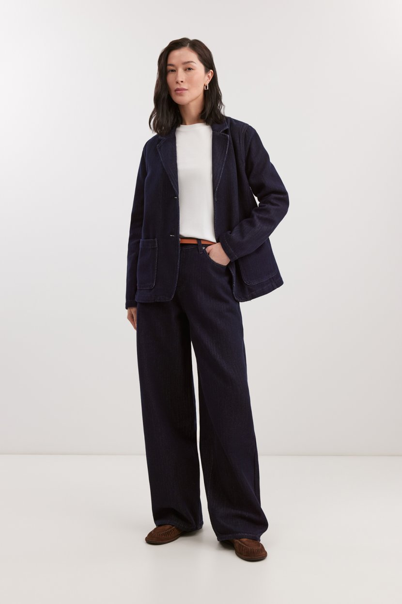 Свободные джинсы из жаккардового денима 9999₽