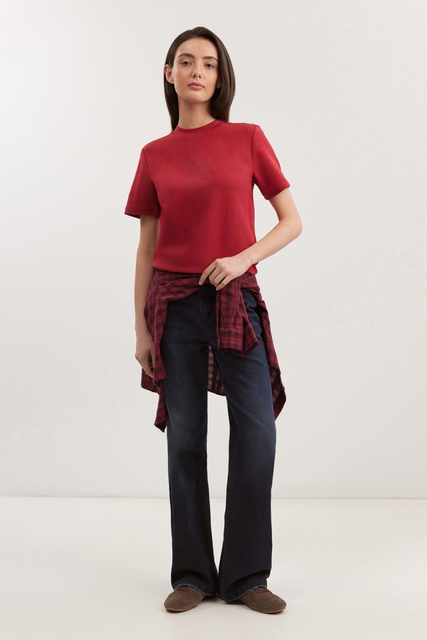 Расклешенные джинсы из смесового хлопка 8799₽