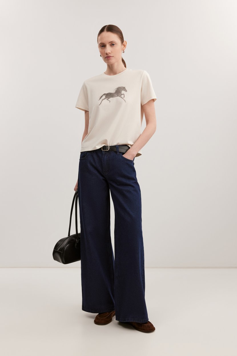 Джинсы широкие с заниженной посадкой 7699₽