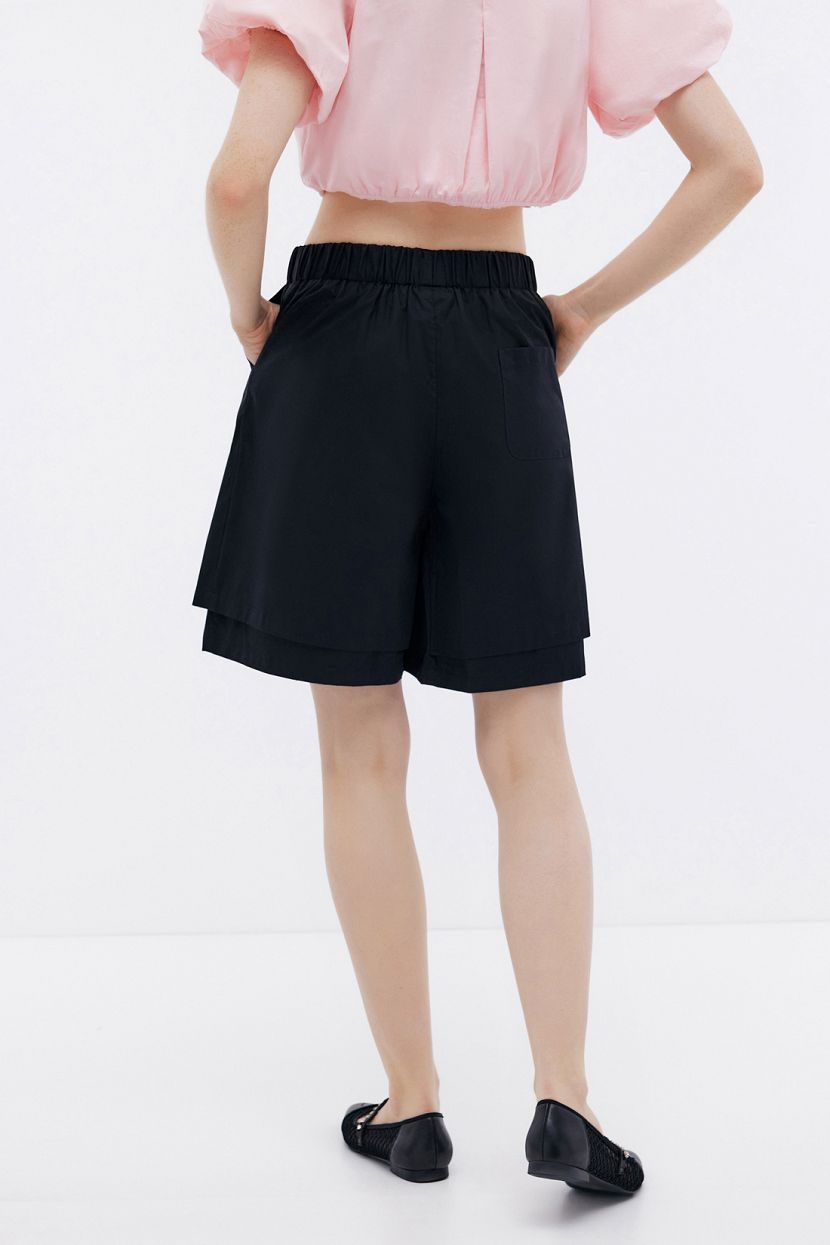 Двойные юбка-шорты (арт. BAON B3224023), размер S, цвет черный Двойные юбка-шорты (арт. BAON B3224023) - фото 3
