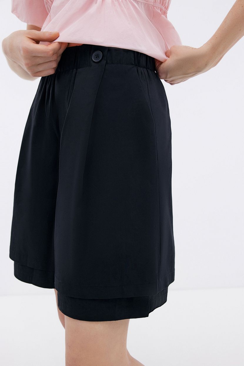 Двойные юбка-шорты (арт. BAON B3224023), размер S, цвет черный Двойные юбка-шорты (арт. BAON B3224023) - фото 4