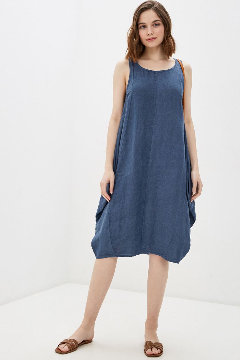 Платье (арт. baon B450102), размер L, цвет синий Платье (арт. baon B450102) - фото 1