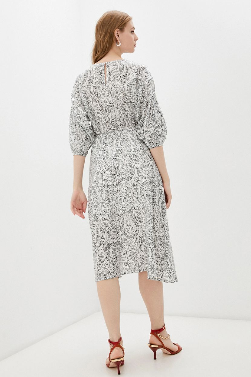 Платье (арт. baon B451023), размер L, цвет white printed#белый Платье (арт. baon B451023) - фото 2