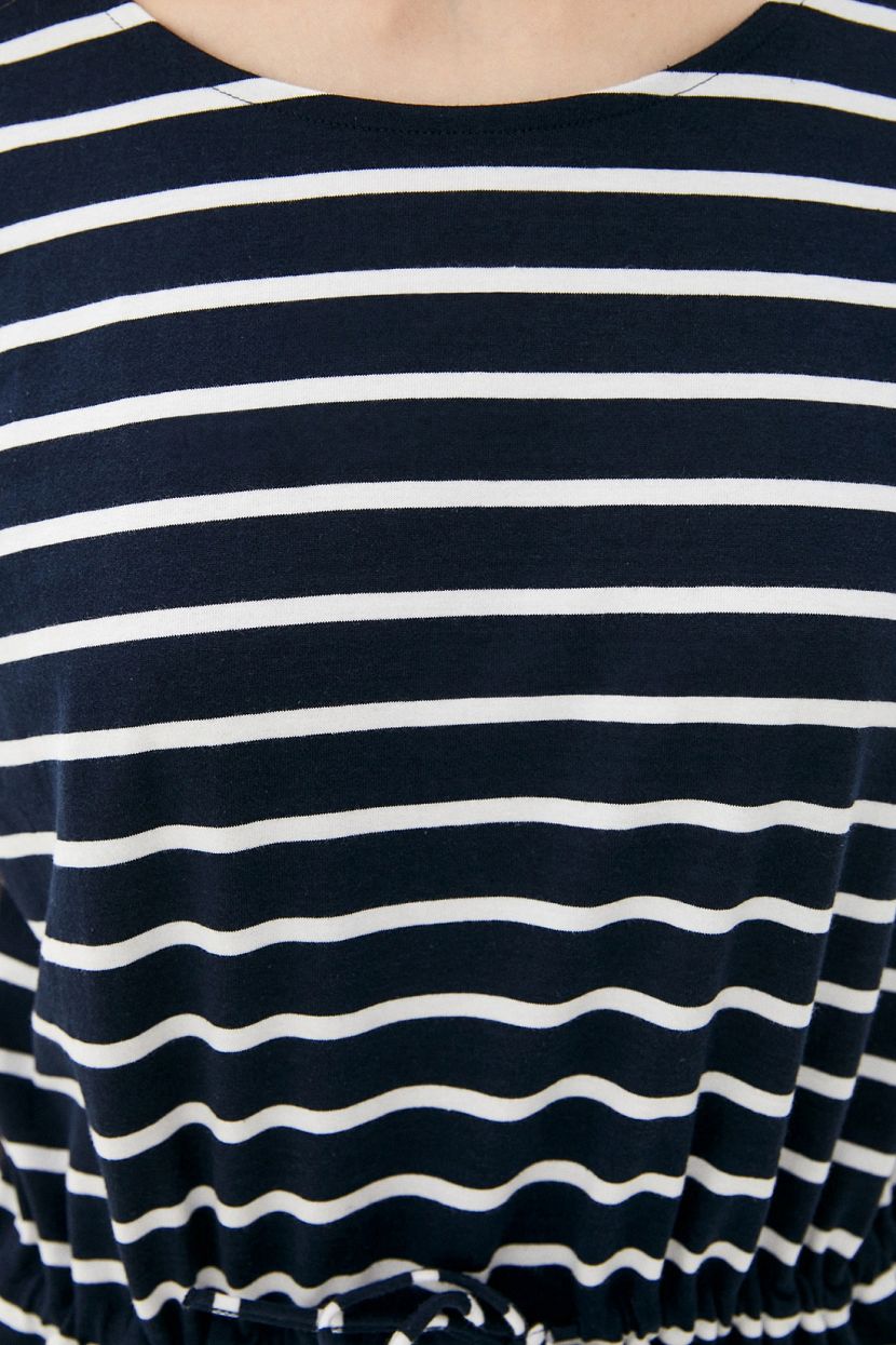 Платье (арт. baon B451026), размер XS, цвет dark navy striped#синий Платье (арт. baon B451026) - фото 4