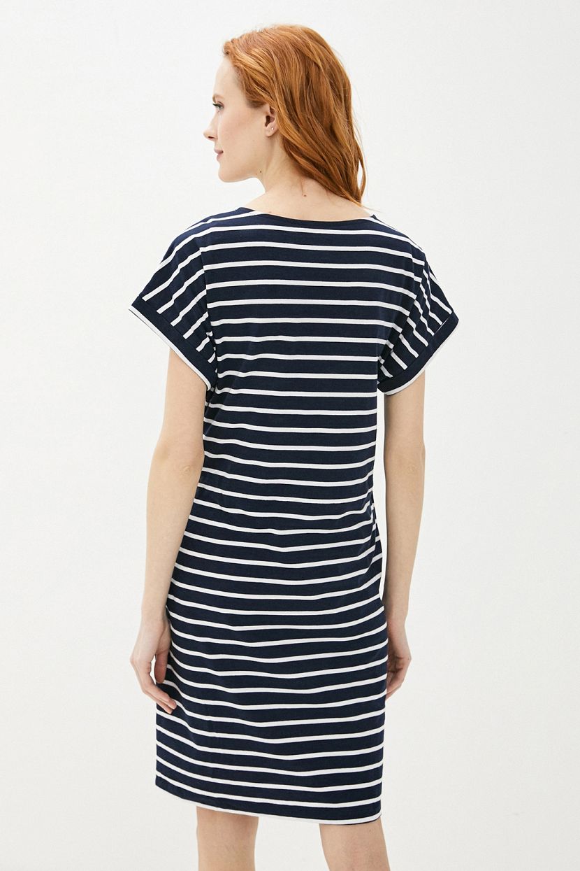 Платье (арт. baon B451026), размер XS, цвет dark navy striped#синий Платье (арт. baon B451026) - фото 2