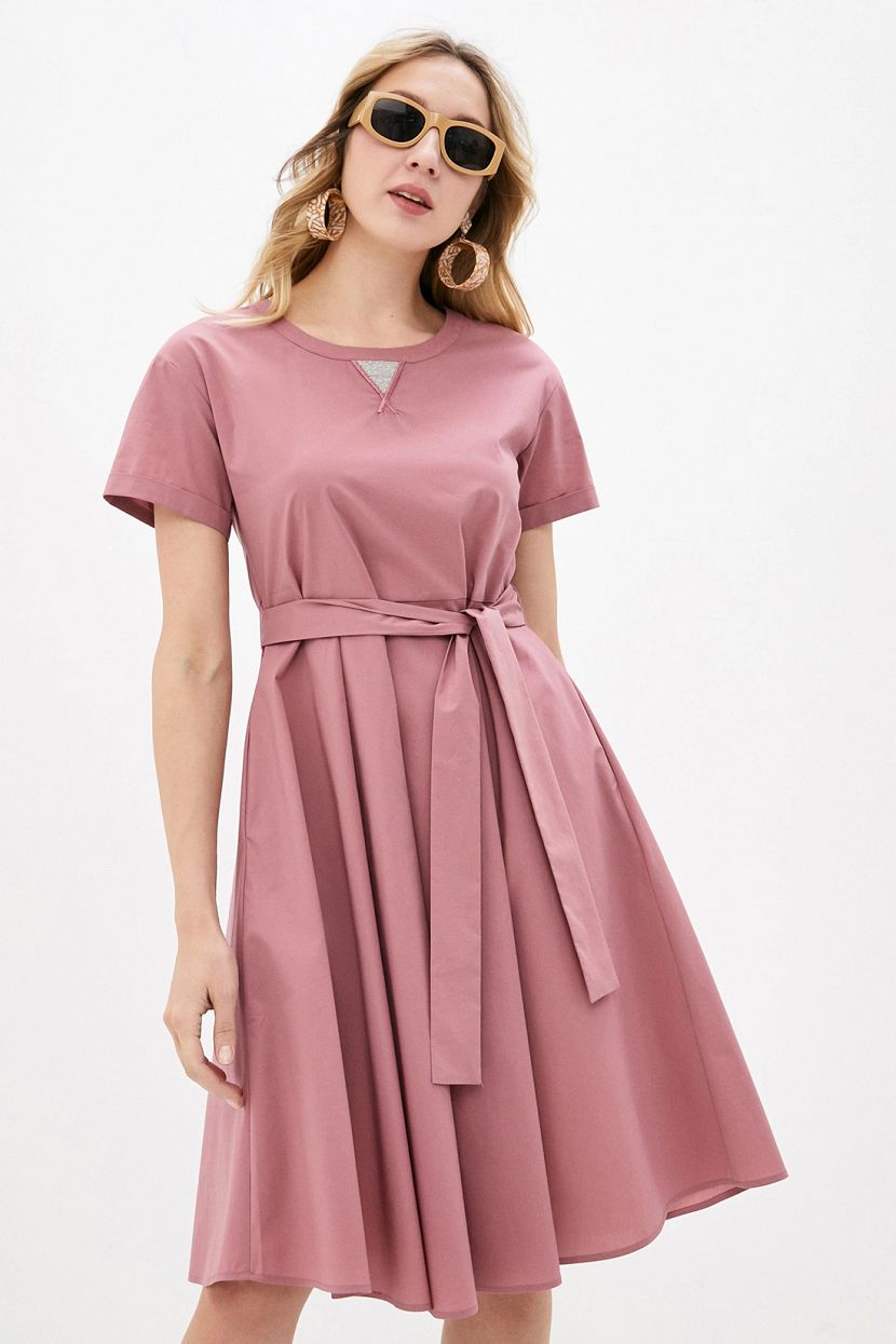 Платье (арт. baon B451044), размер XL, цвет розовый Платье (арт. baon B451044) - фото 3