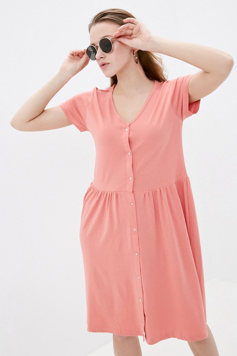 Платье (арт. baon B451054), размер S, цвет розовый Платье (арт. baon B451054) - фото 3