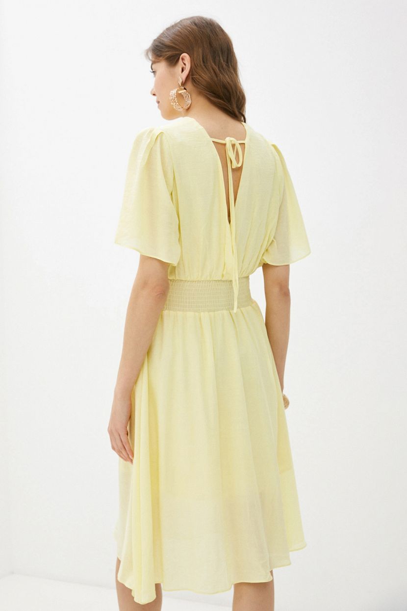 Платье (арт. baon B451065), размер XXL, цвет желтый Платье (арт. baon B451065) - фото 2
