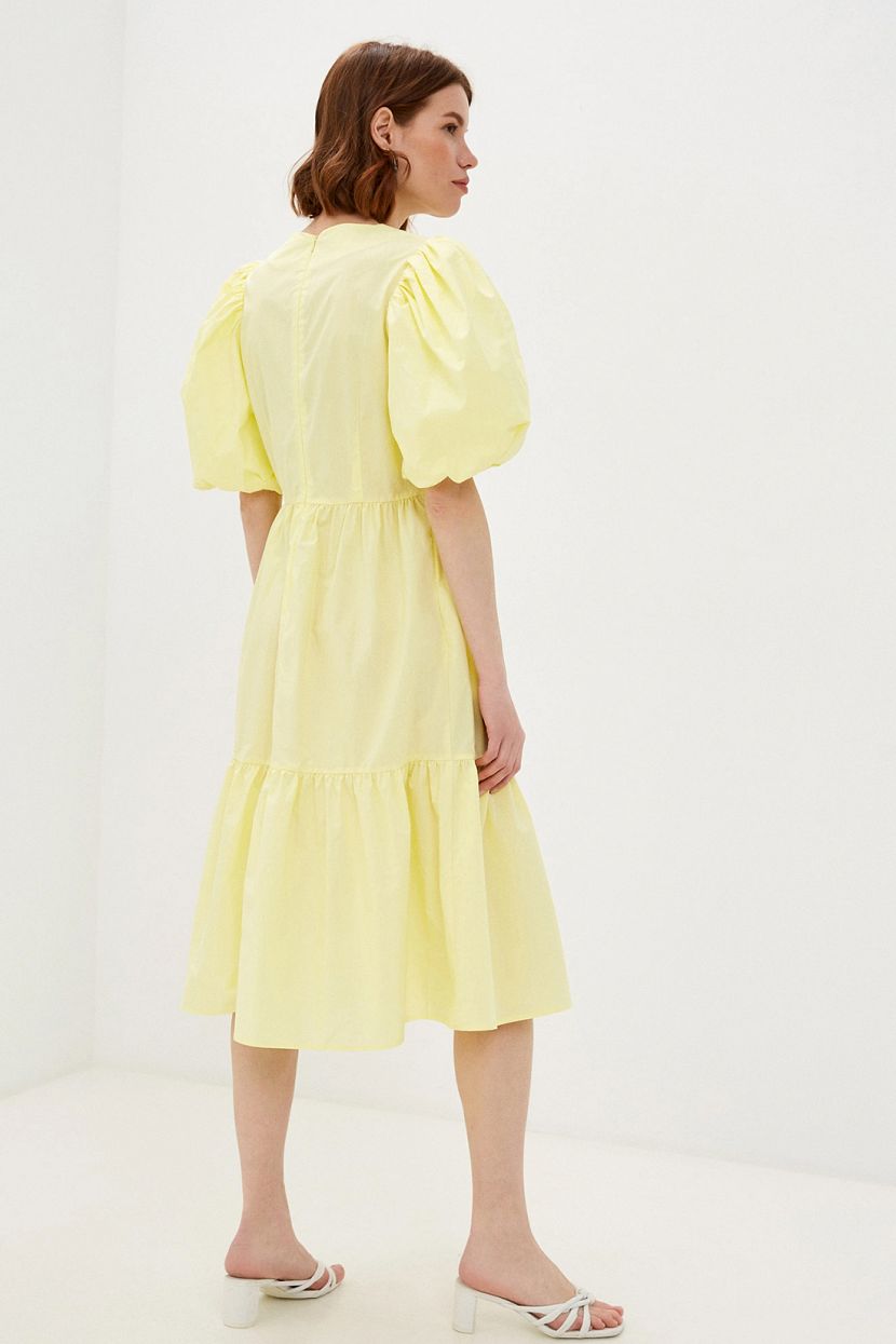 Платье (арт. baon B451068), размер 3XL, цвет желтый Платье (арт. baon B451068) - фото 2