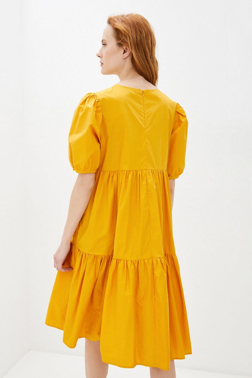Платье (арт. baon B451072), размер XL, цвет желтый Платье (арт. baon B451072) - фото 2