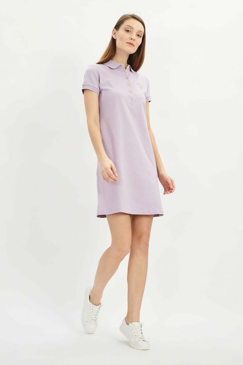 Платье-поло, XL, фиолетовый