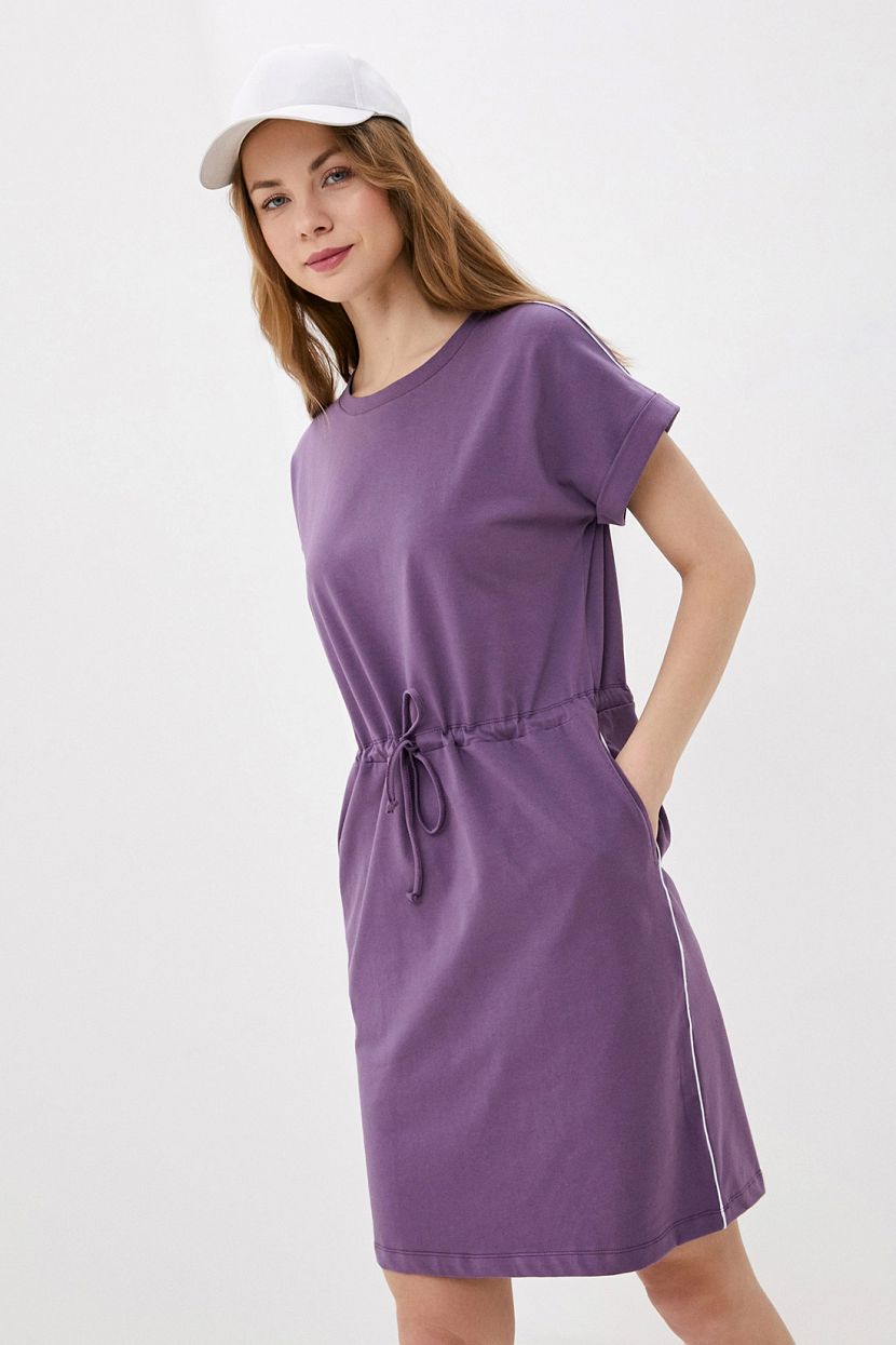 Платье (арт. baon B451202), размер XXL, цвет фиолетовый Платье (арт. baon B451202) - фото 3