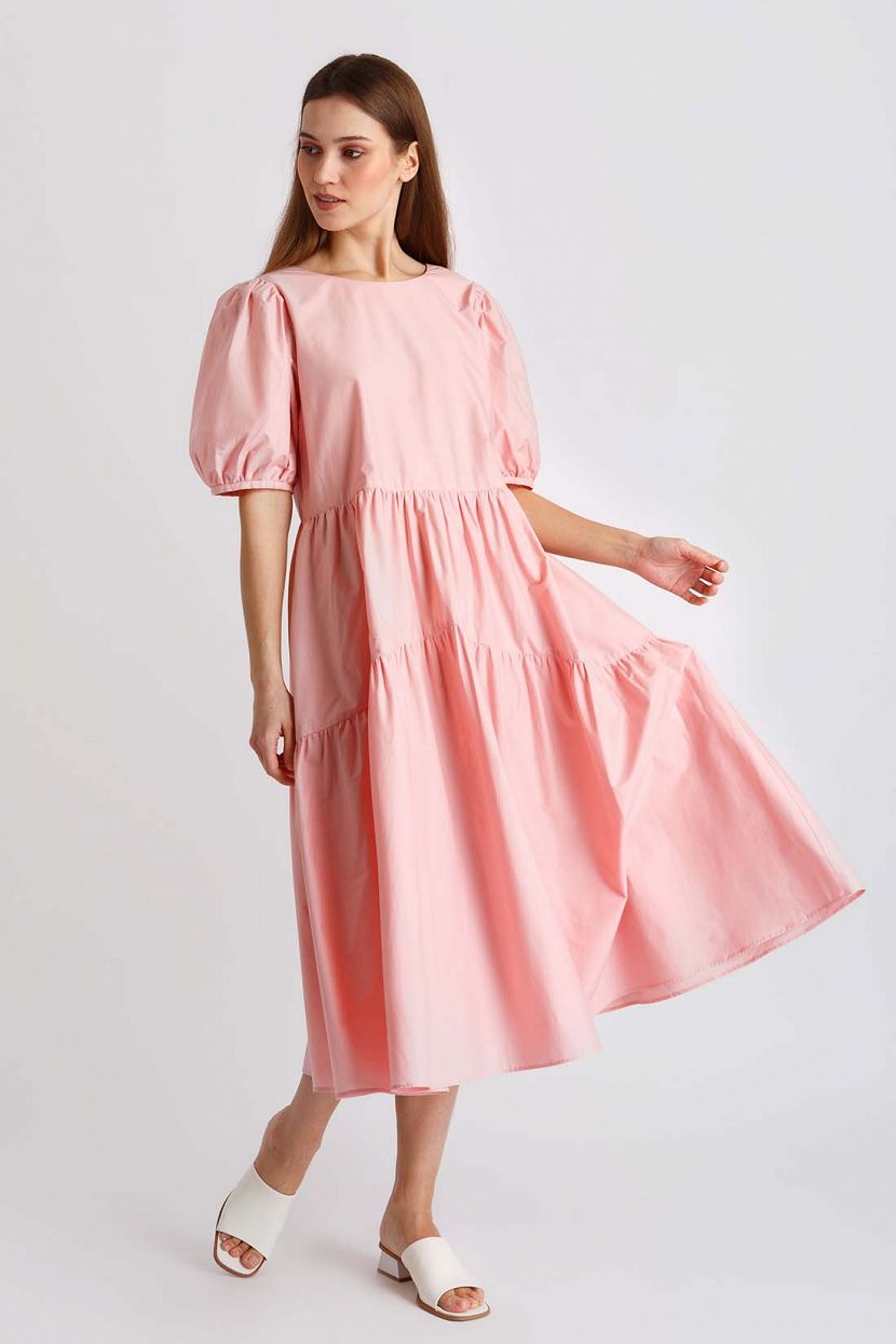 Платье (арт. baon B4522047), размер L, цвет розовый Платье (арт. baon B4522047) - фото 1