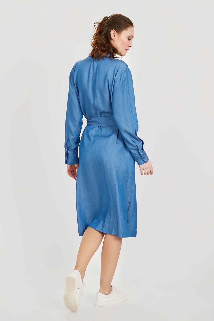 Платье (арт. baon B4522051), размер XS, цвет голубой Платье (арт. baon B4522051) - фото 2