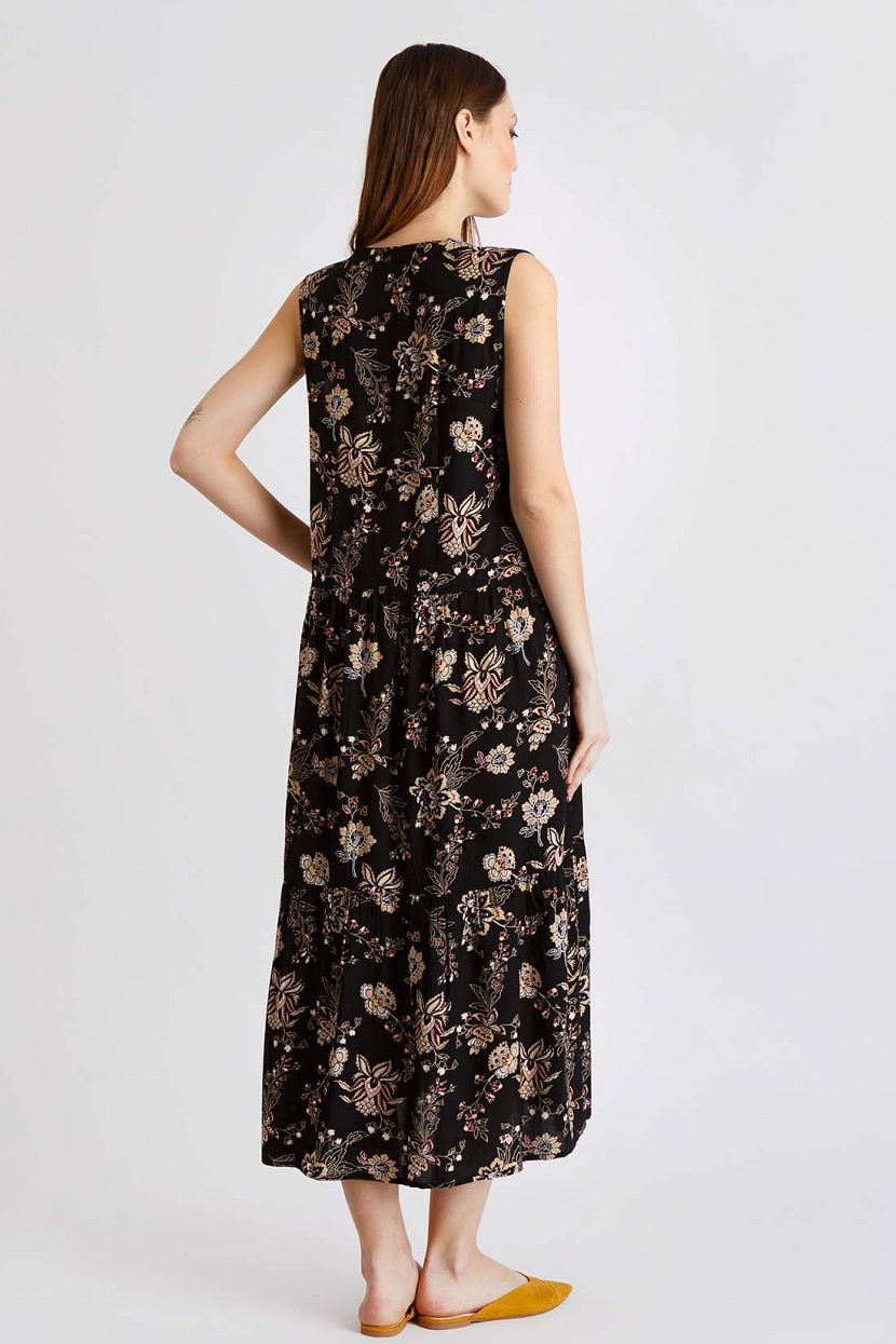 Платье (арт. baon B4522064), размер S, цвет черный Платье (арт. baon B4522064) - фото 2
