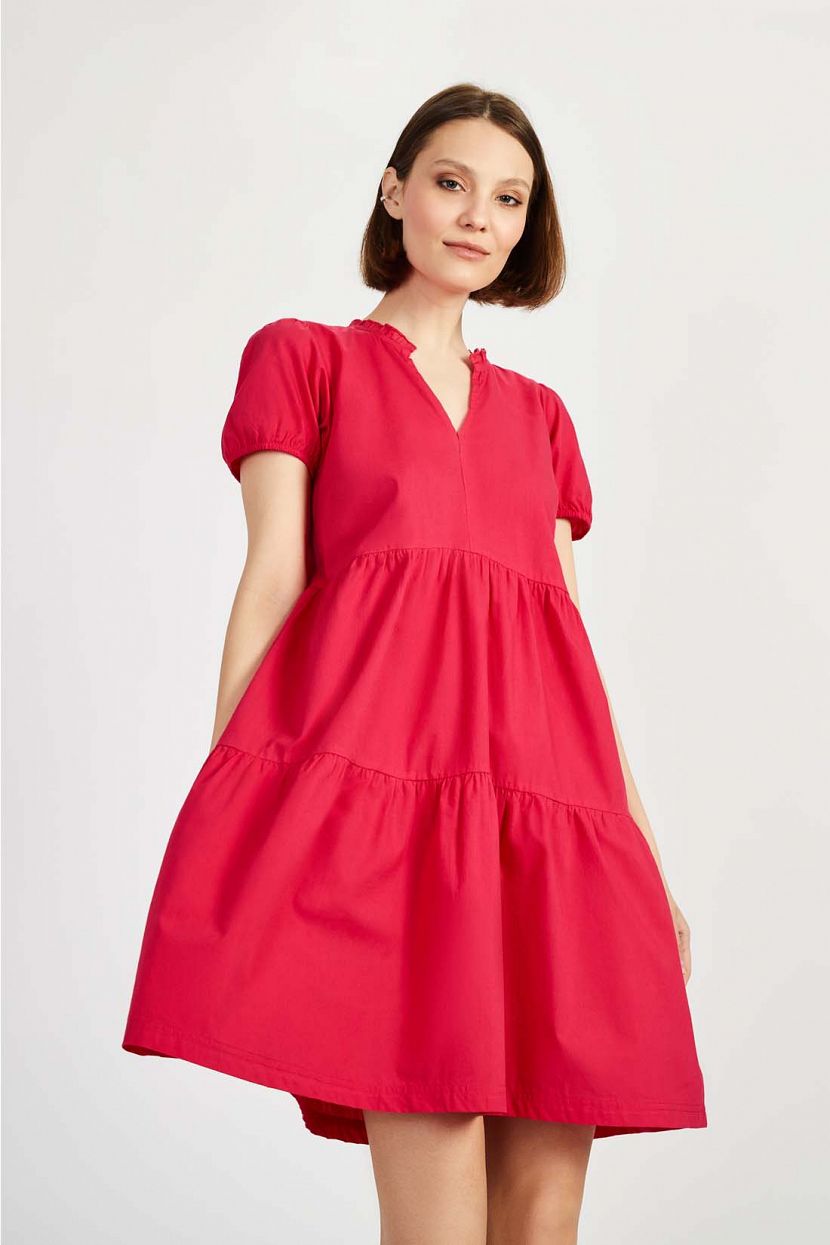 Платье (арт. baon B4522066), размер L, цвет розовый Платье (арт. baon B4522066) - фото 1