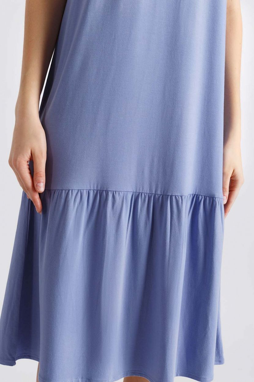 Платье (арт. baon B4522072), размер XXL, цвет голубой Платье (арт. baon B4522072) - фото 3