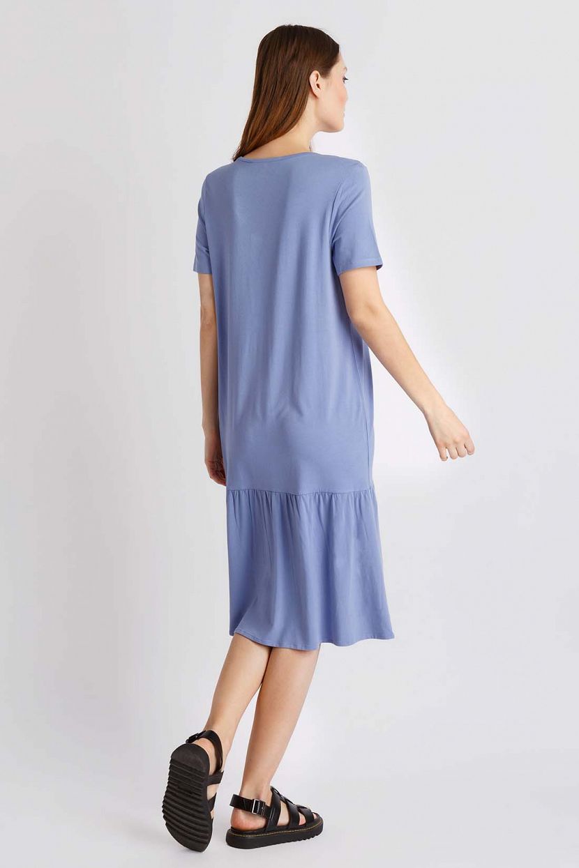 Платье (арт. baon B4522072), размер XXL, цвет голубой Платье (арт. baon B4522072) - фото 2
