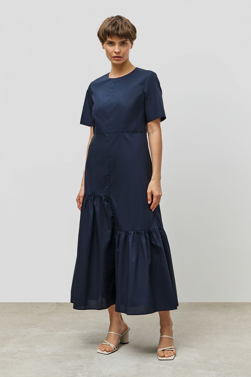 Платье (арт. baon B4523024), размер XL, цвет синий Платье (арт. baon B4523024) - фото 1