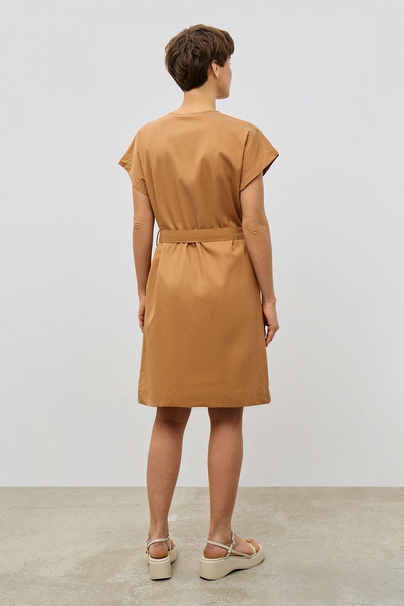Платье (арт. baon B4523029), размер XL, цвет бежевый Платье (арт. baon B4523029) - фото 3