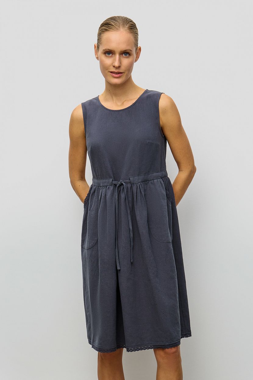 Платье (арт. baon B4523067), размер XL, цвет серый Платье (арт. baon B4523067) - фото 3